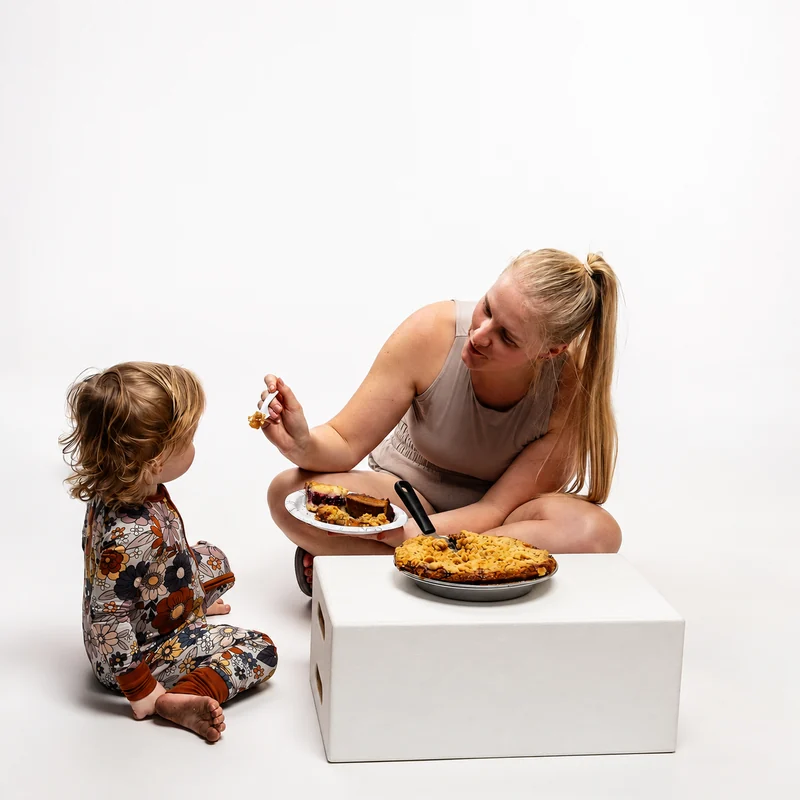 A shared moment over a pie